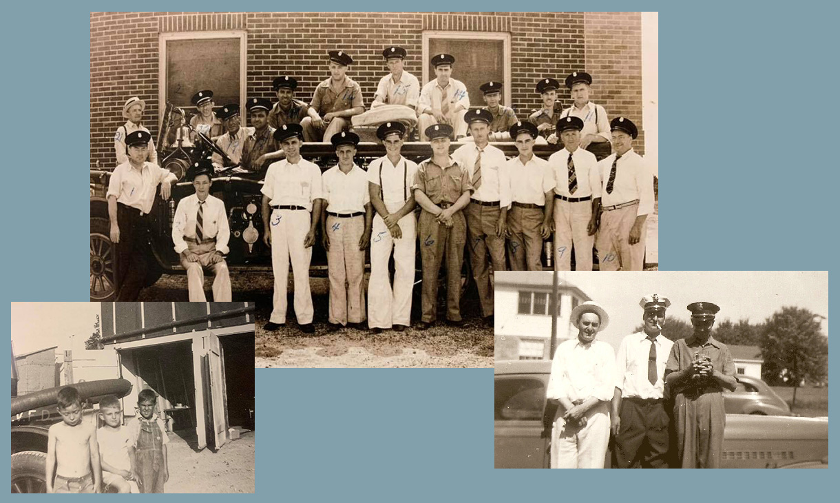 Early photo collage of Rock Community Fire's origins