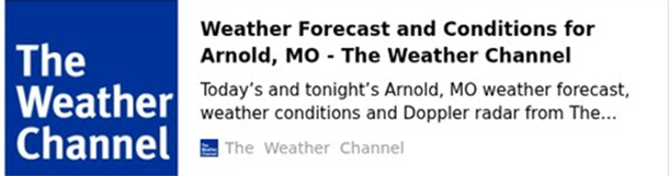 Weather Channel graphic